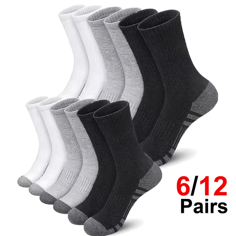 Outdoor Sport Activity - Herren 6 Paar Pack Hochleistungs-Athletik-Crew-Socken Weiche