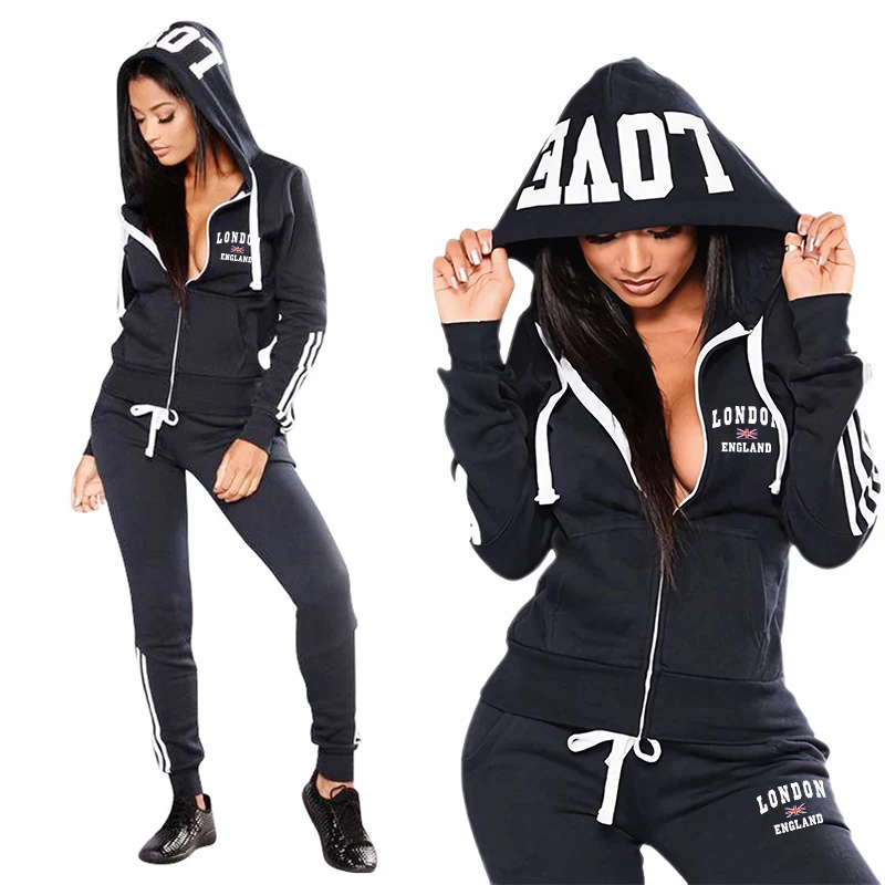 Outdoor Sport Hoodie - Sport, lässig, täglich, hochwertiger Damen-Trainingsanzug, Fitnessstudio,