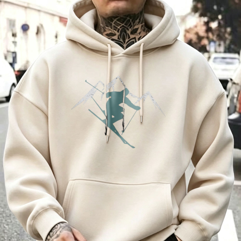 Mountain Skier Silhouette Snow – Outdoor Sport Hoodie Bewertung und Preis