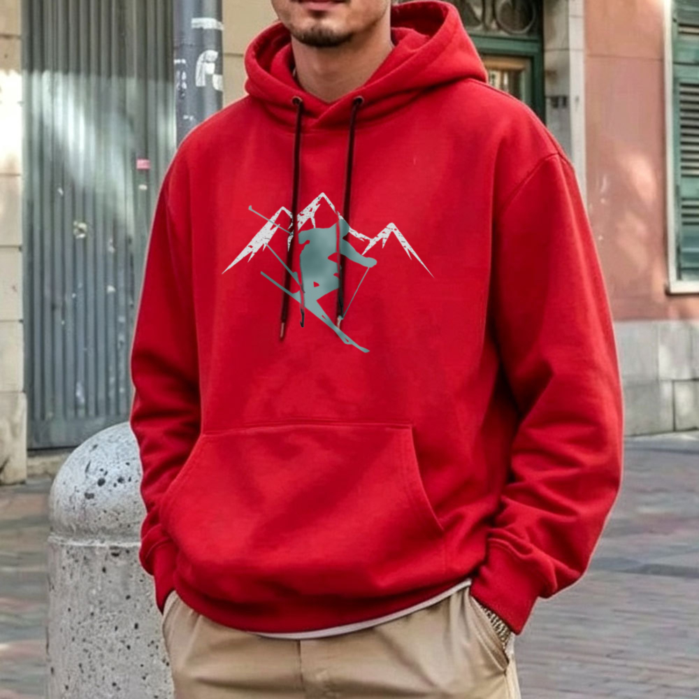 Mountain Skier Silhouette Snow – Outdoor Sport Hoodie Bewertung und Preis