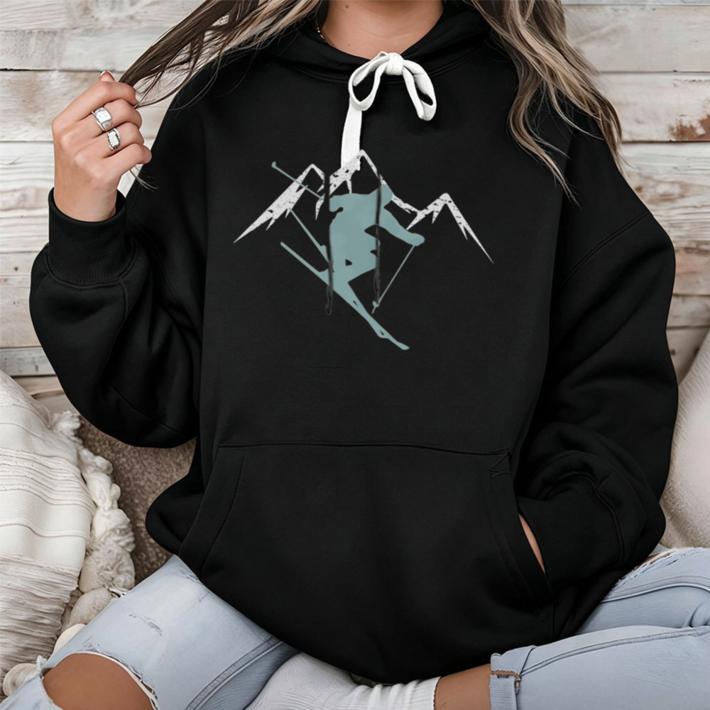 Mountain Skier Silhouette Snow – Outdoor Sport Hoodie Bewertung und Preis