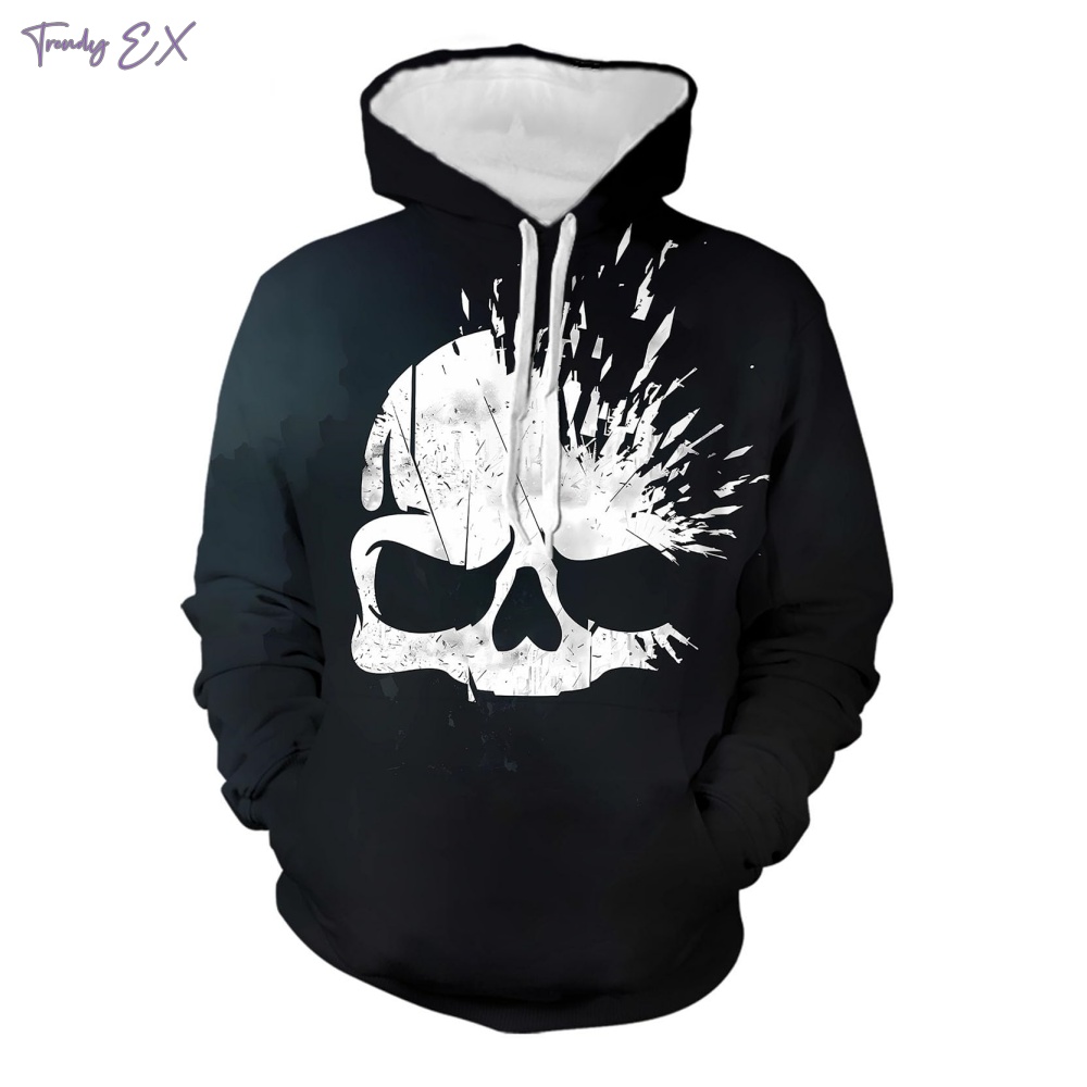 Herren Sweatshirt 3D Totenkopf – Outdoor Sport Hoodie Bewertung und Preis