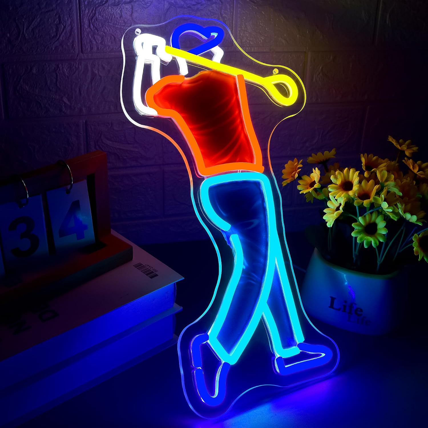 Golfer-Swing-Neonschild, USB-b – Outdoor Sport Club Bewertung und Preis